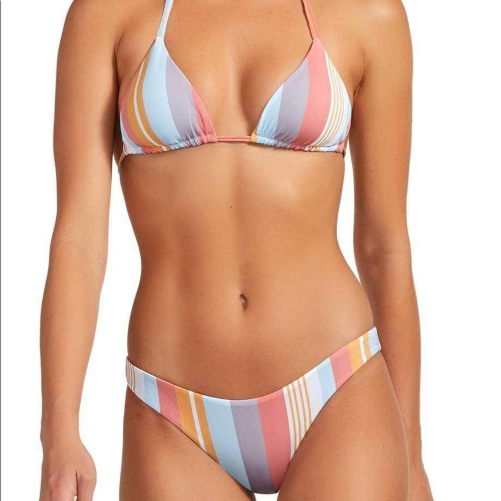 Vitamin A Verano Stripe Bikini Set Small Triangle